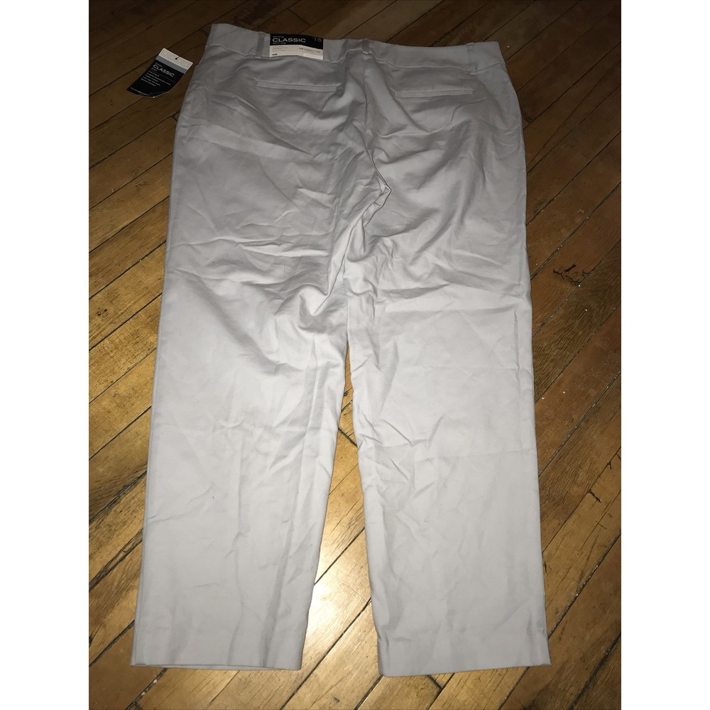 Liz Claiborne Career Emma Classic Slim Size 16 Gray NWT